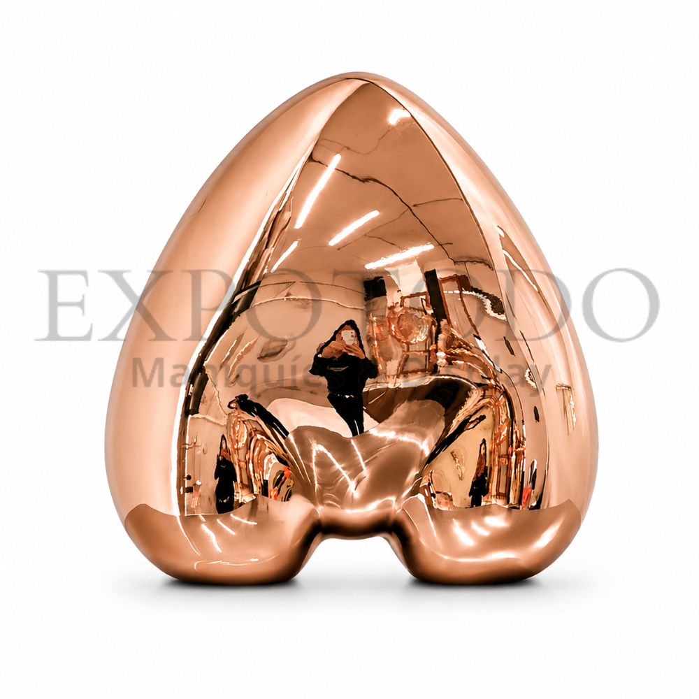 Corazon oro rosado