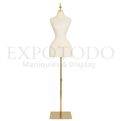 Busto campana blanco/oro