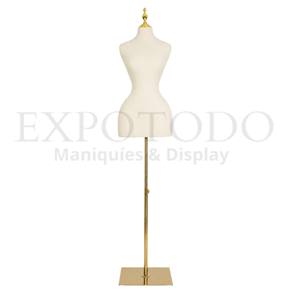 Busto campana blanco/oro