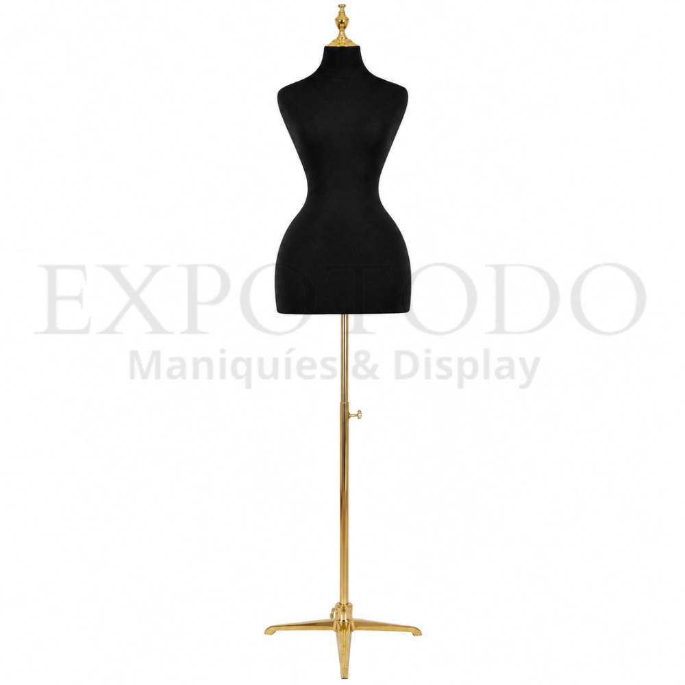 Busto campana negro/oro
