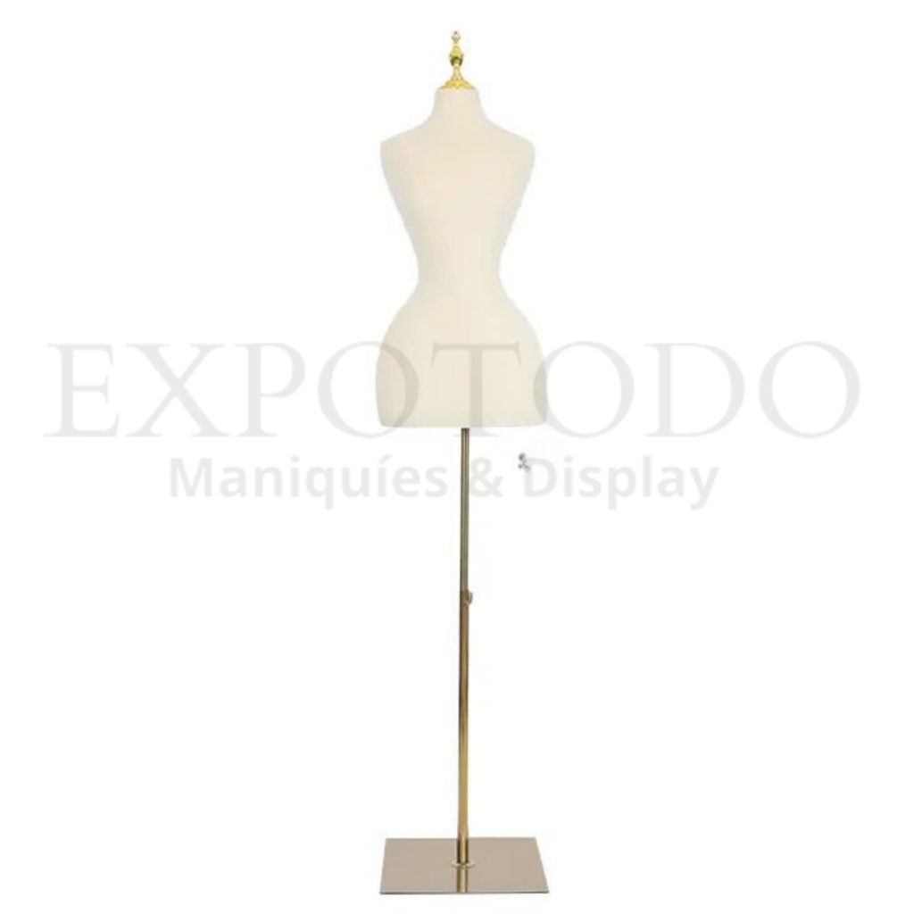 Busto campana blanco/oro