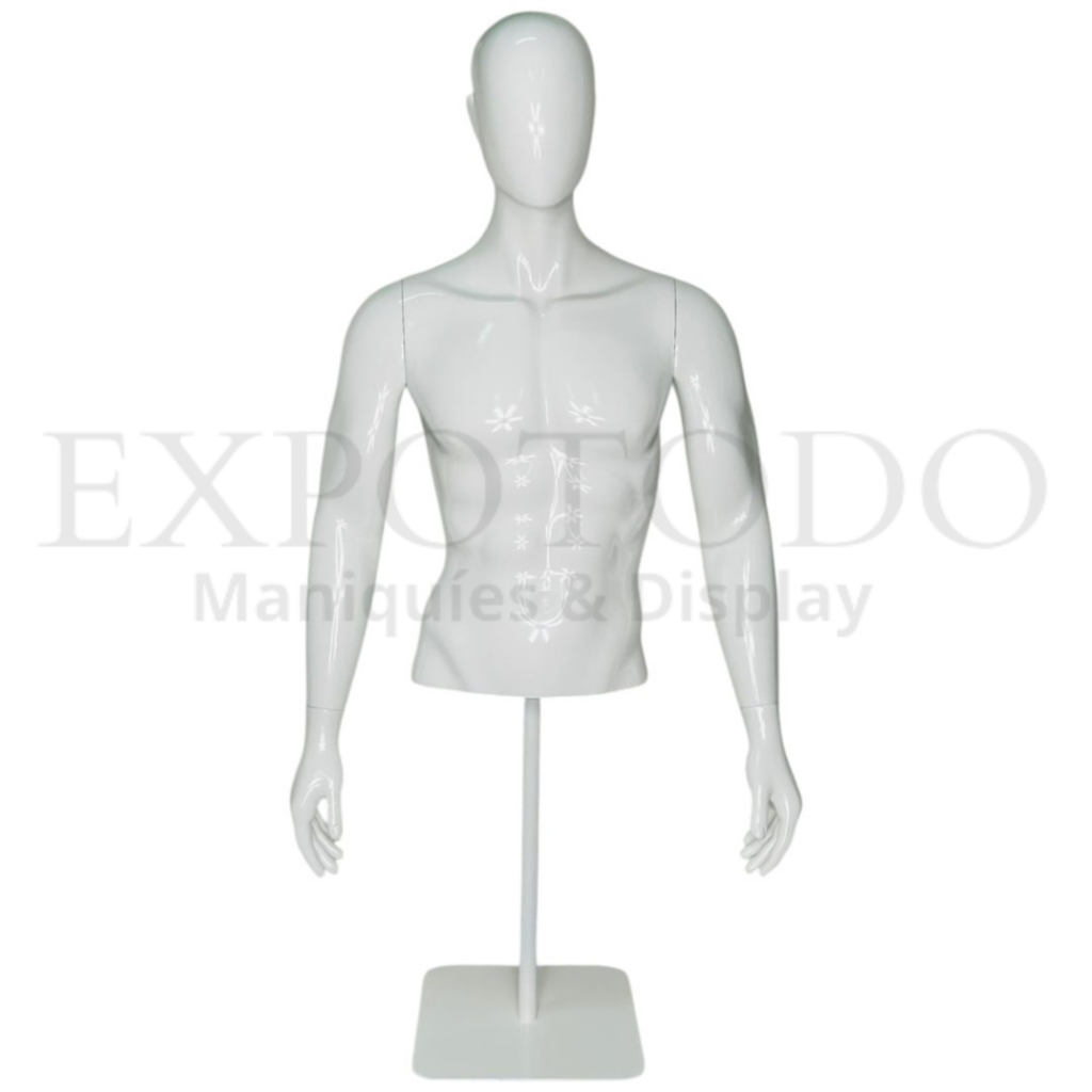 Busto de caballero corto blanco gloss