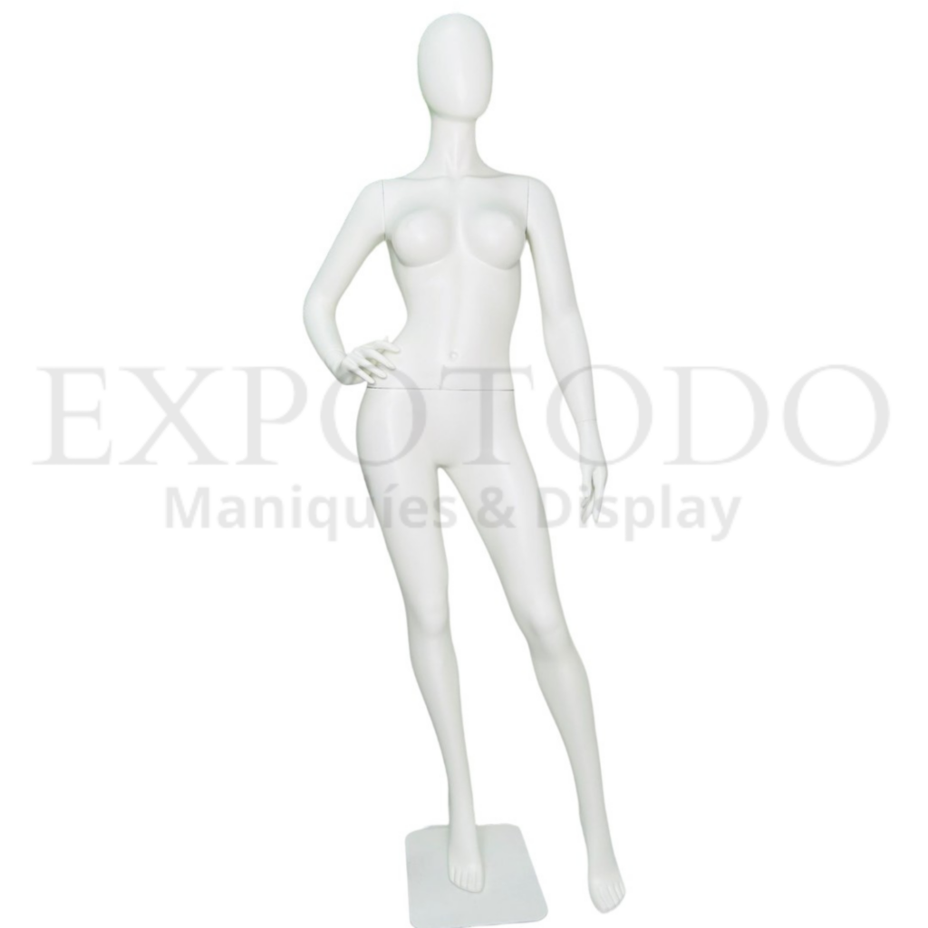 Dama fibra de vidrio blanco mate 2