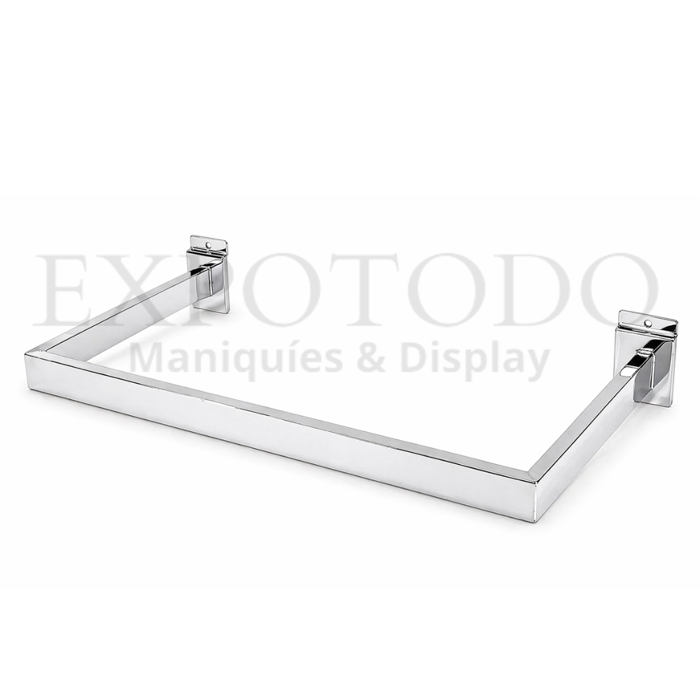 Barra plata para panel 120×30 cm