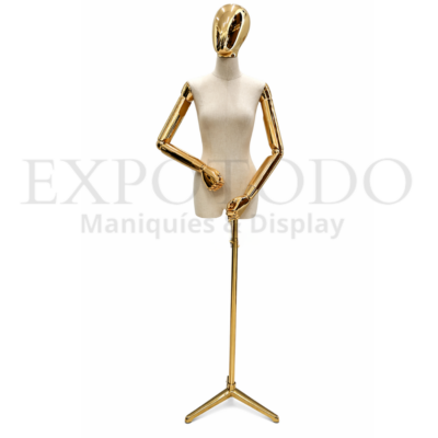 Busto Articulado de dama Oro/ Crudo