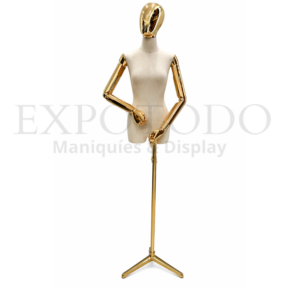 Busto Articulado de dama Oro/ Crudo