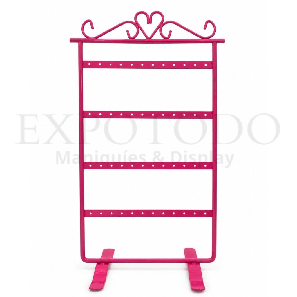 Exhibidor de Aretes Rosa