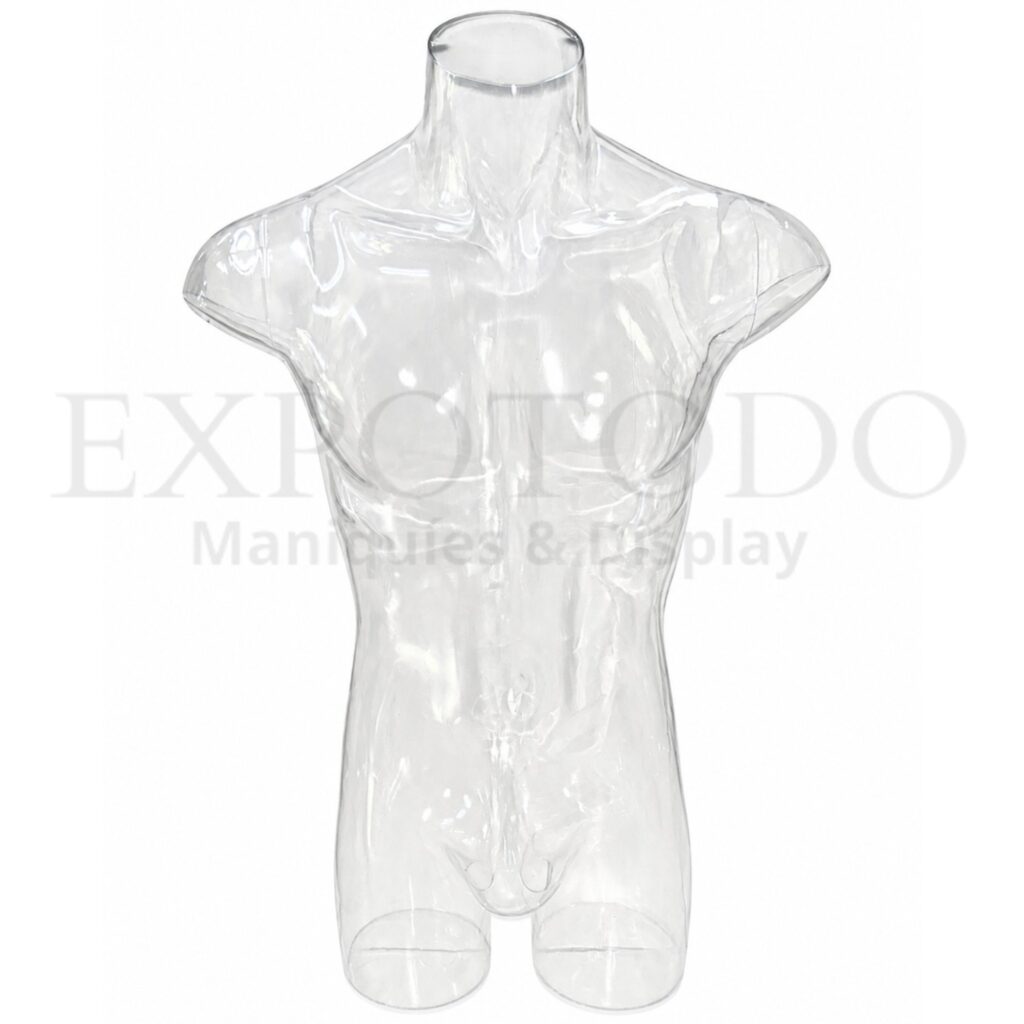 Busto de Caballero 3/4 Transparente