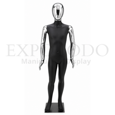 Maniquie infantil plata/negro edad 12-14 años