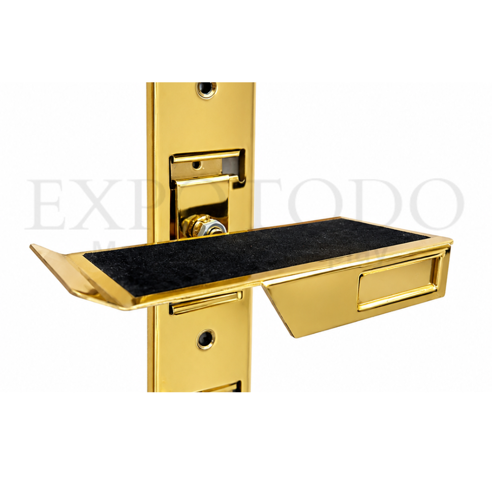 Zapatera cromada oro