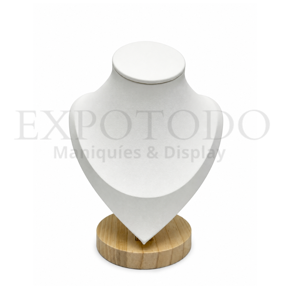 Exhibidor cuello ch Blanco - Expo Todo